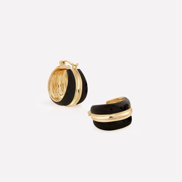 Picture of Ostuni Black Hoops Earrings